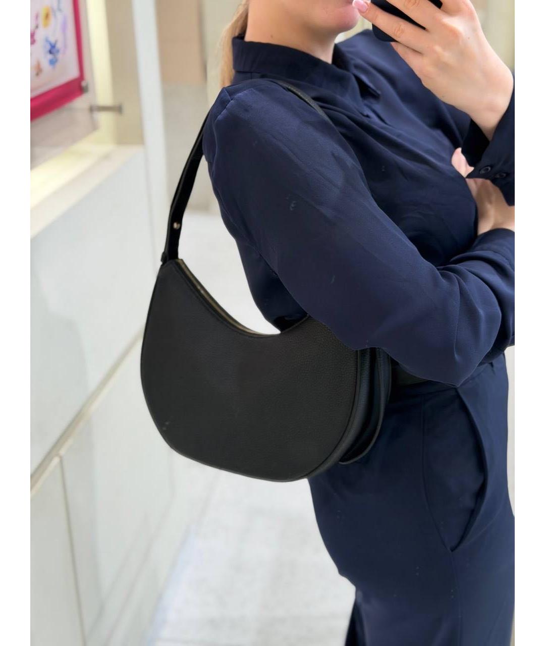 FURLA Черная кожаная сумка через плечо, фото 8