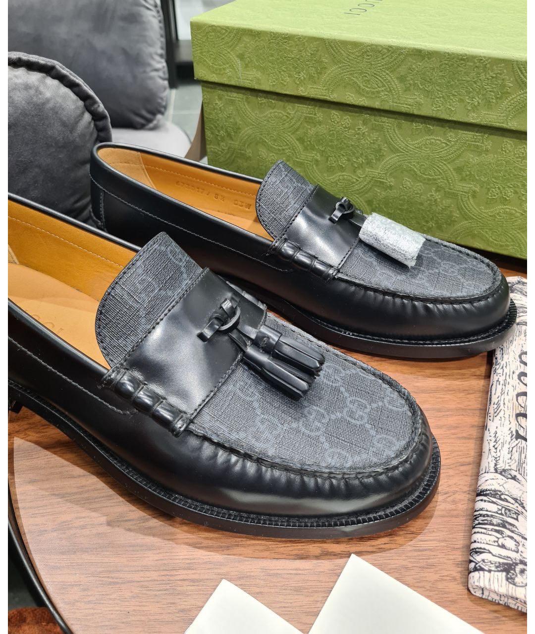 GUCCI Черные кожаные лоферы, фото 7