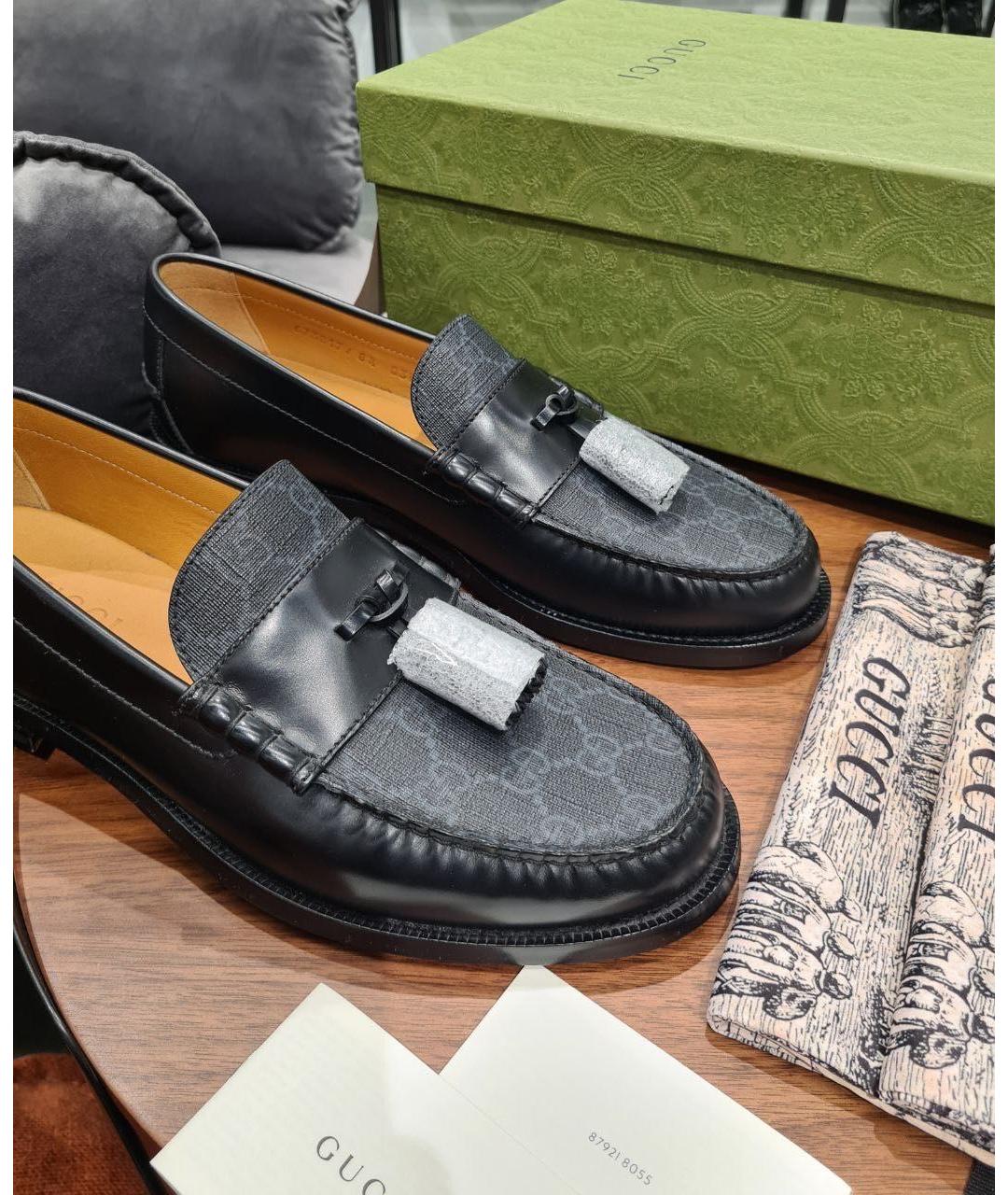 GUCCI Черные кожаные лоферы, фото 3