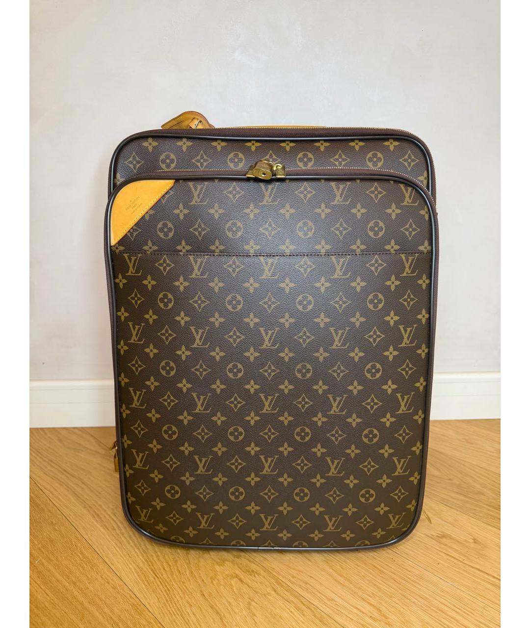 LOUIS VUITTON Коричневый чемодан, фото 9