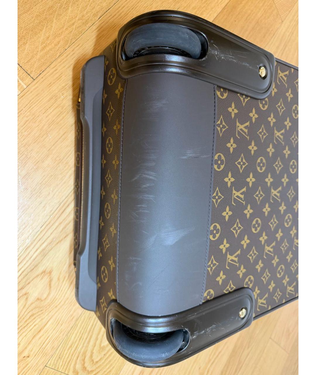 LOUIS VUITTON Коричневый чемодан, фото 8