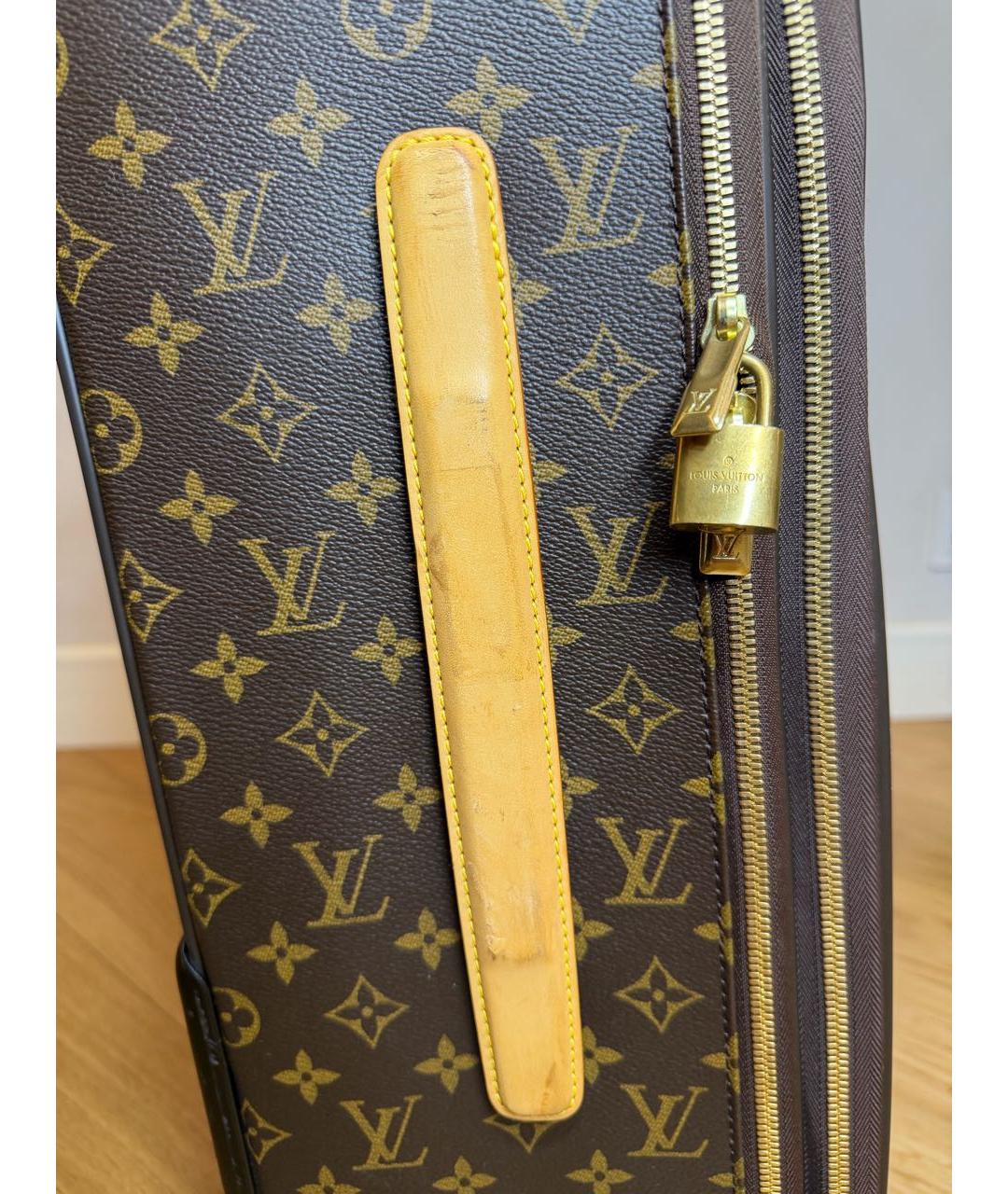 LOUIS VUITTON Коричневый чемодан, фото 7