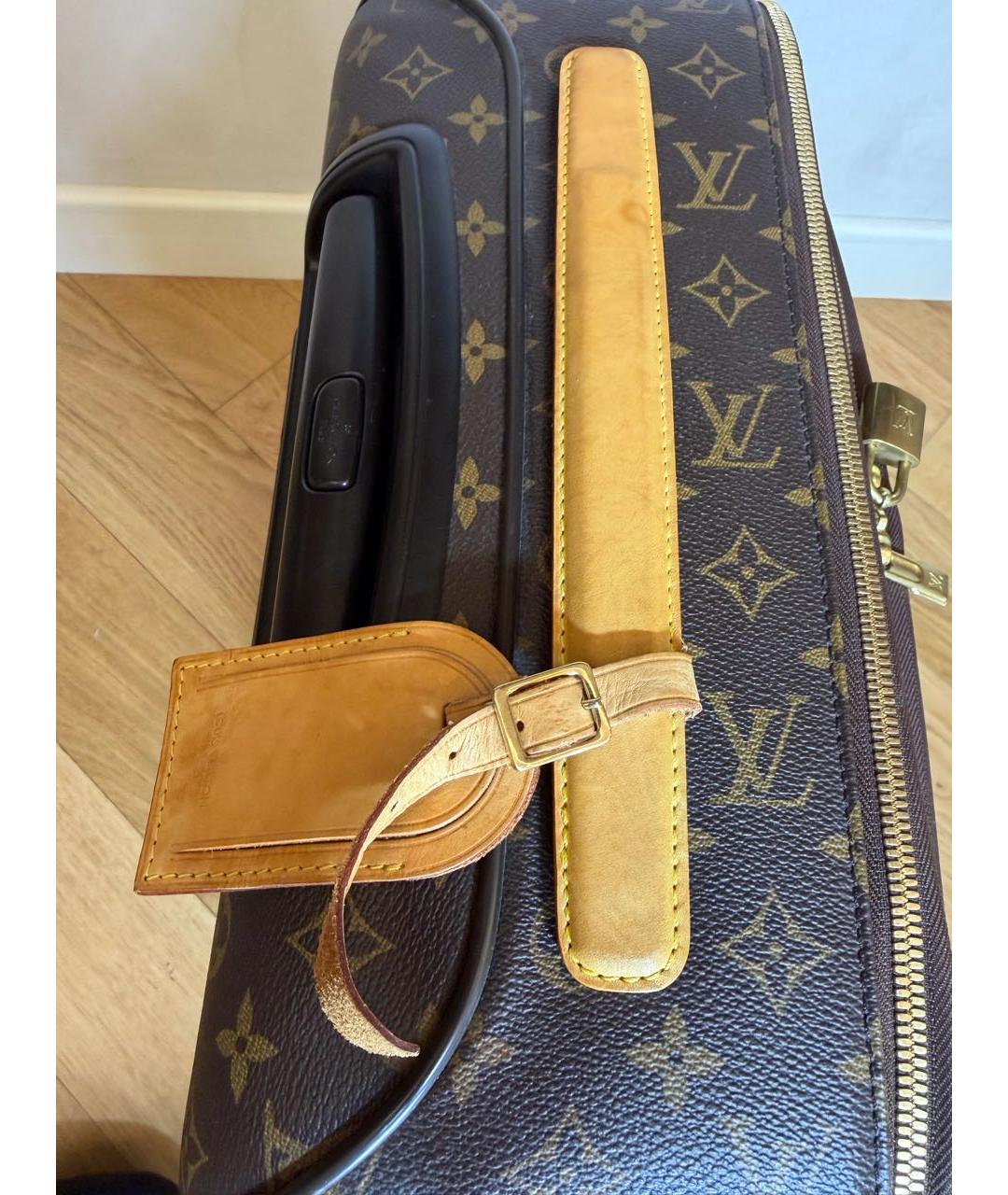 LOUIS VUITTON Коричневый чемодан, фото 5