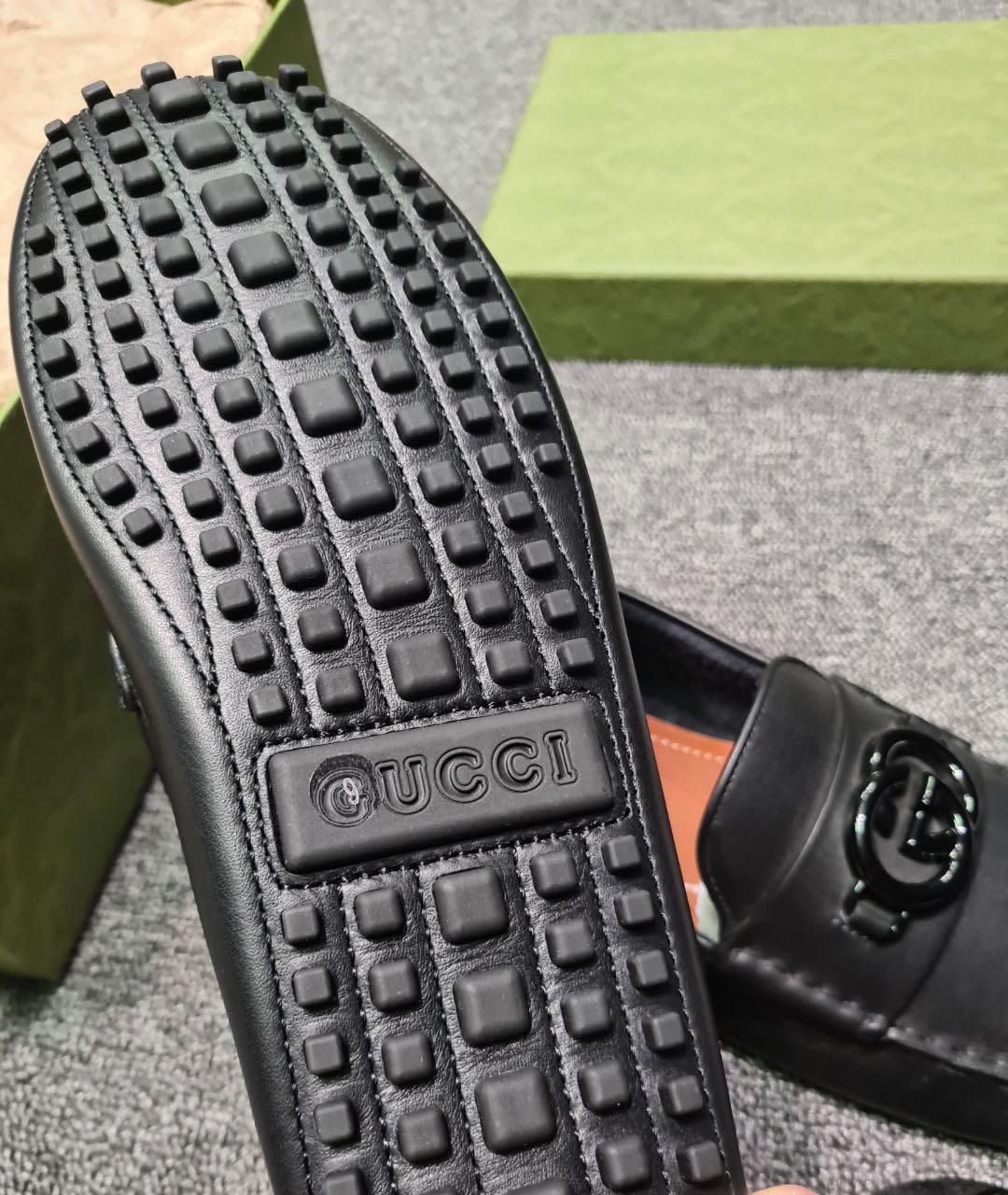 GUCCI Черные кожаные мокасины, фото 7