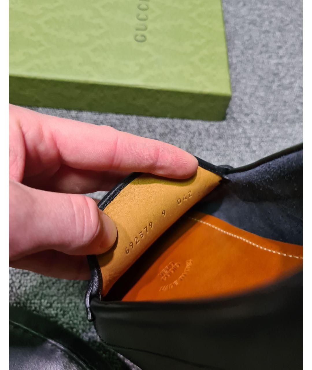 GUCCI Черные кожаные мокасины, фото 8
