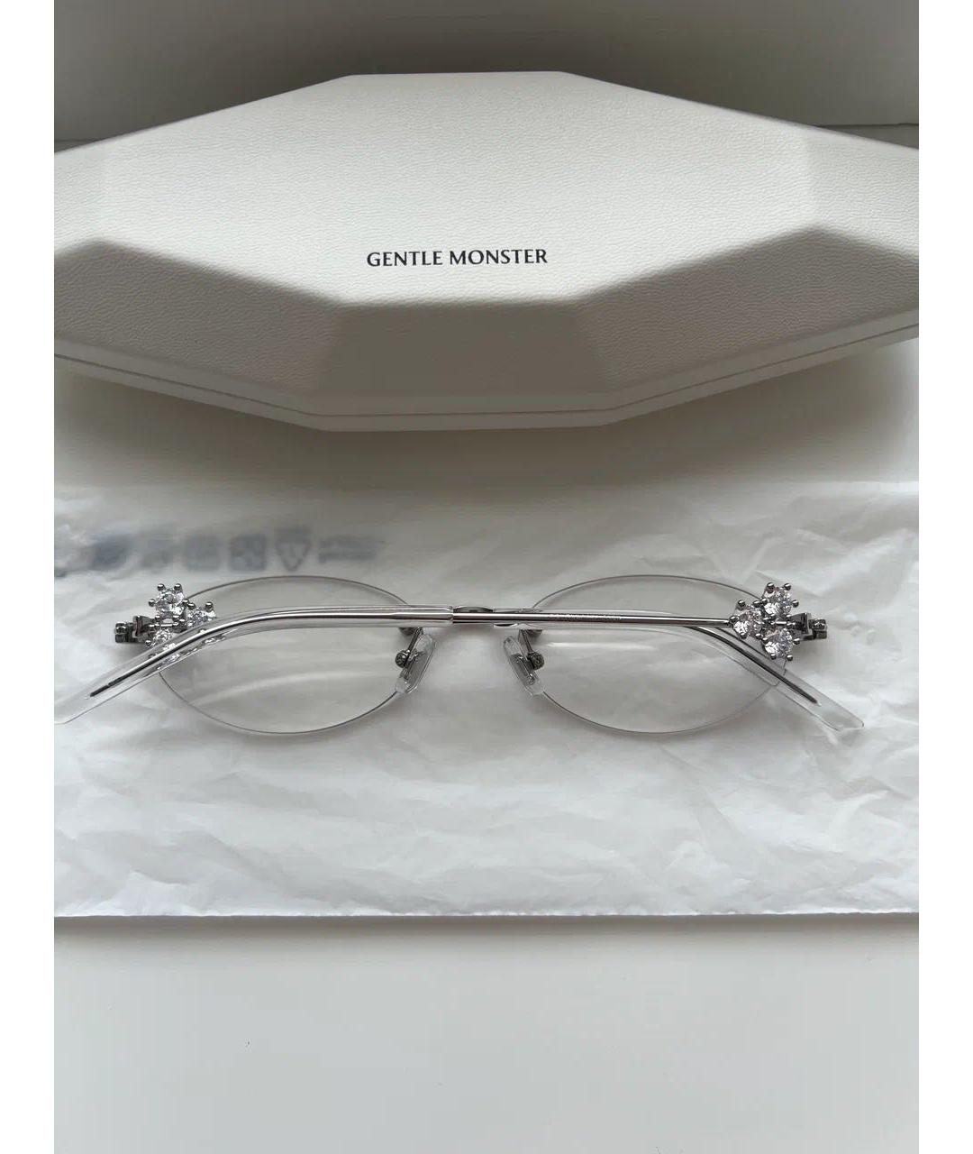 GENTLE MONSTER Серебряные металлические солнцезащитные очки, фото 5