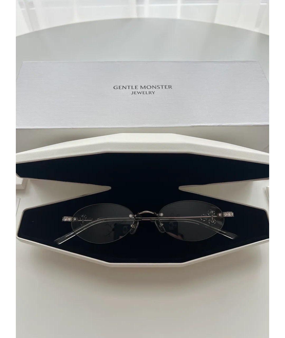 GENTLE MONSTER Серебряные металлические солнцезащитные очки, фото 3