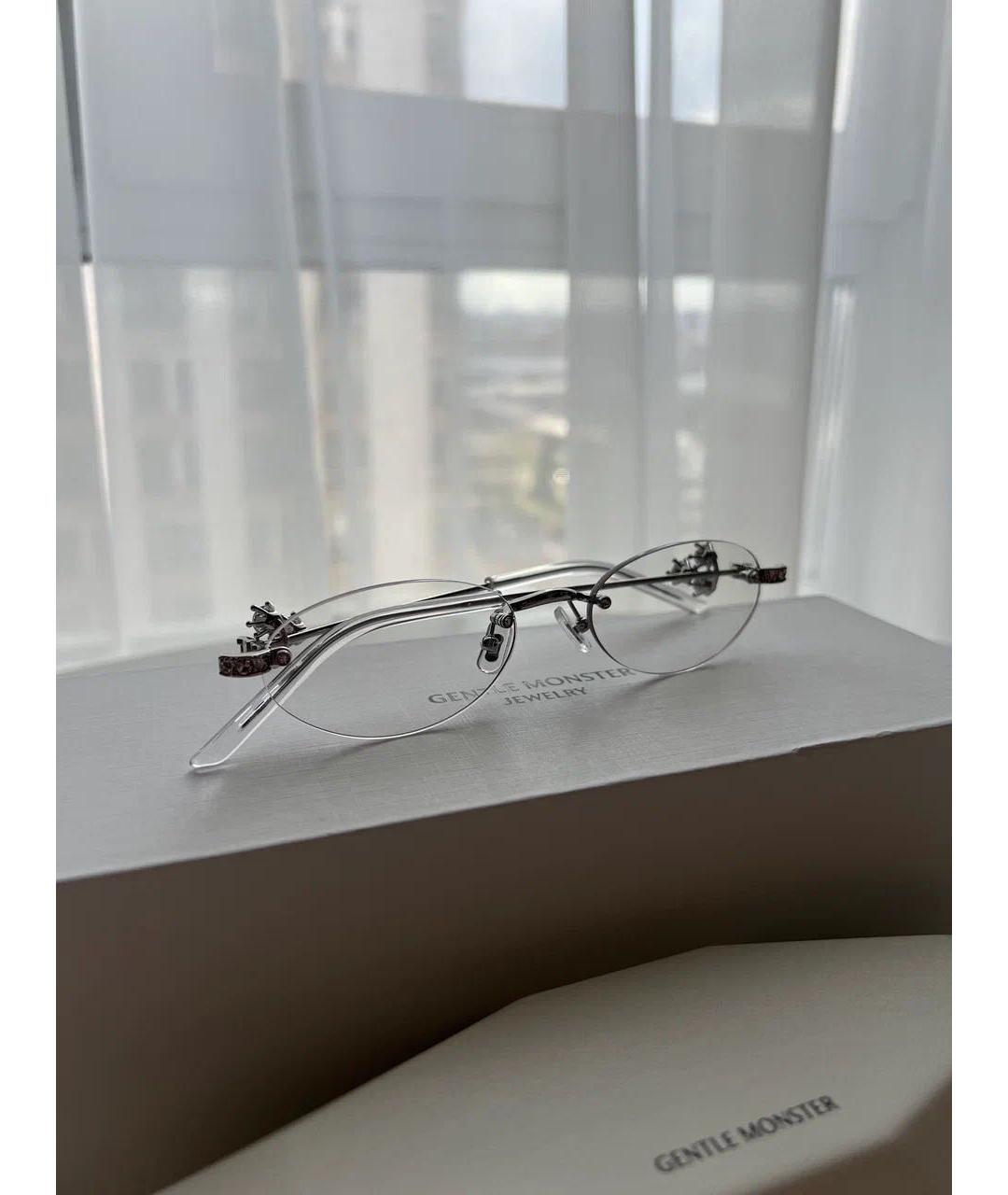 GENTLE MONSTER Серебряные металлические солнцезащитные очки, фото 7