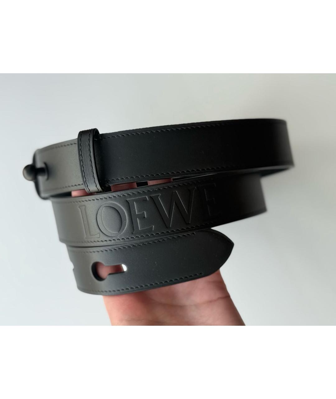 LOEWE Черный кожаный ремень, фото 4