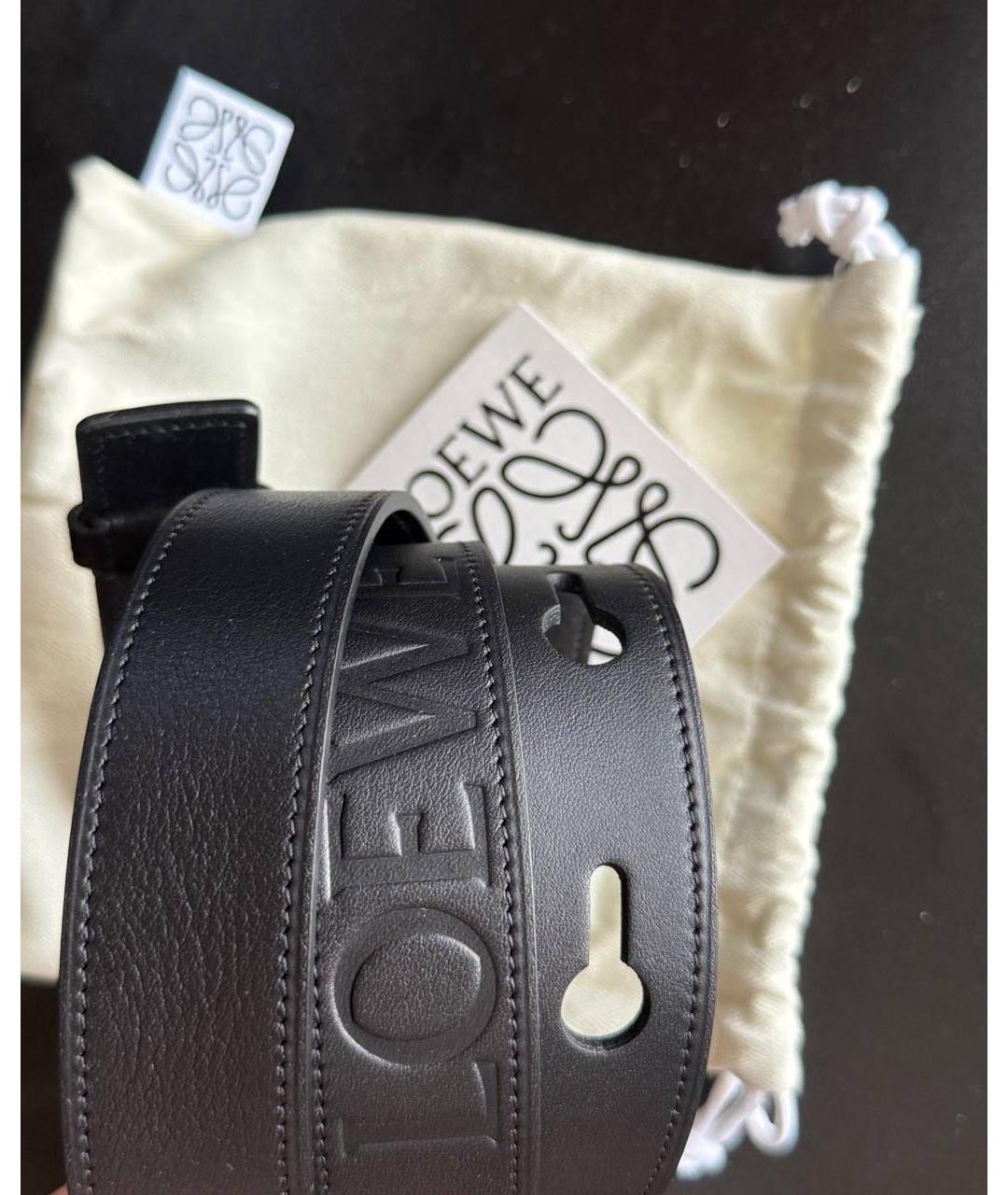 LOEWE Черный кожаный ремень, фото 2