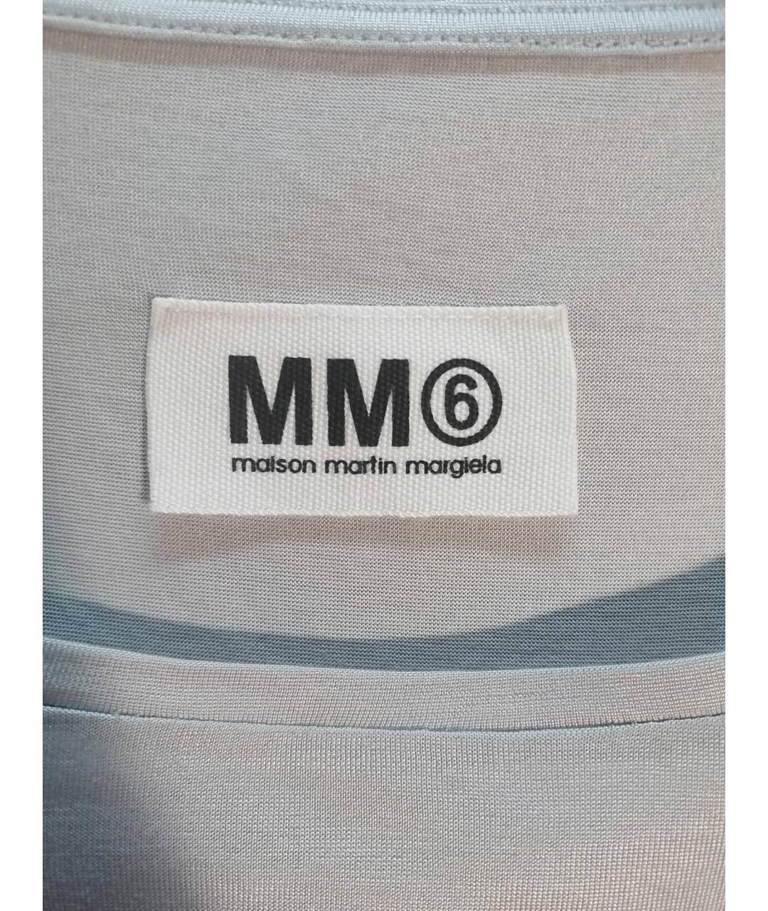 MM6 MAISON MARGIELA Серое вискозное повседневное платье, фото 3