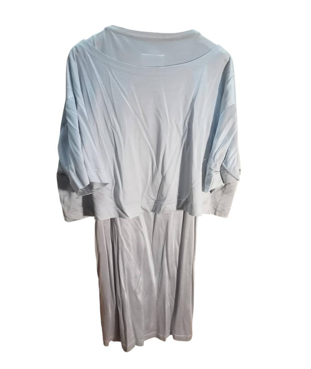 MM6 MAISON MARGIELA Серое вискозное повседневное платье, фото 2