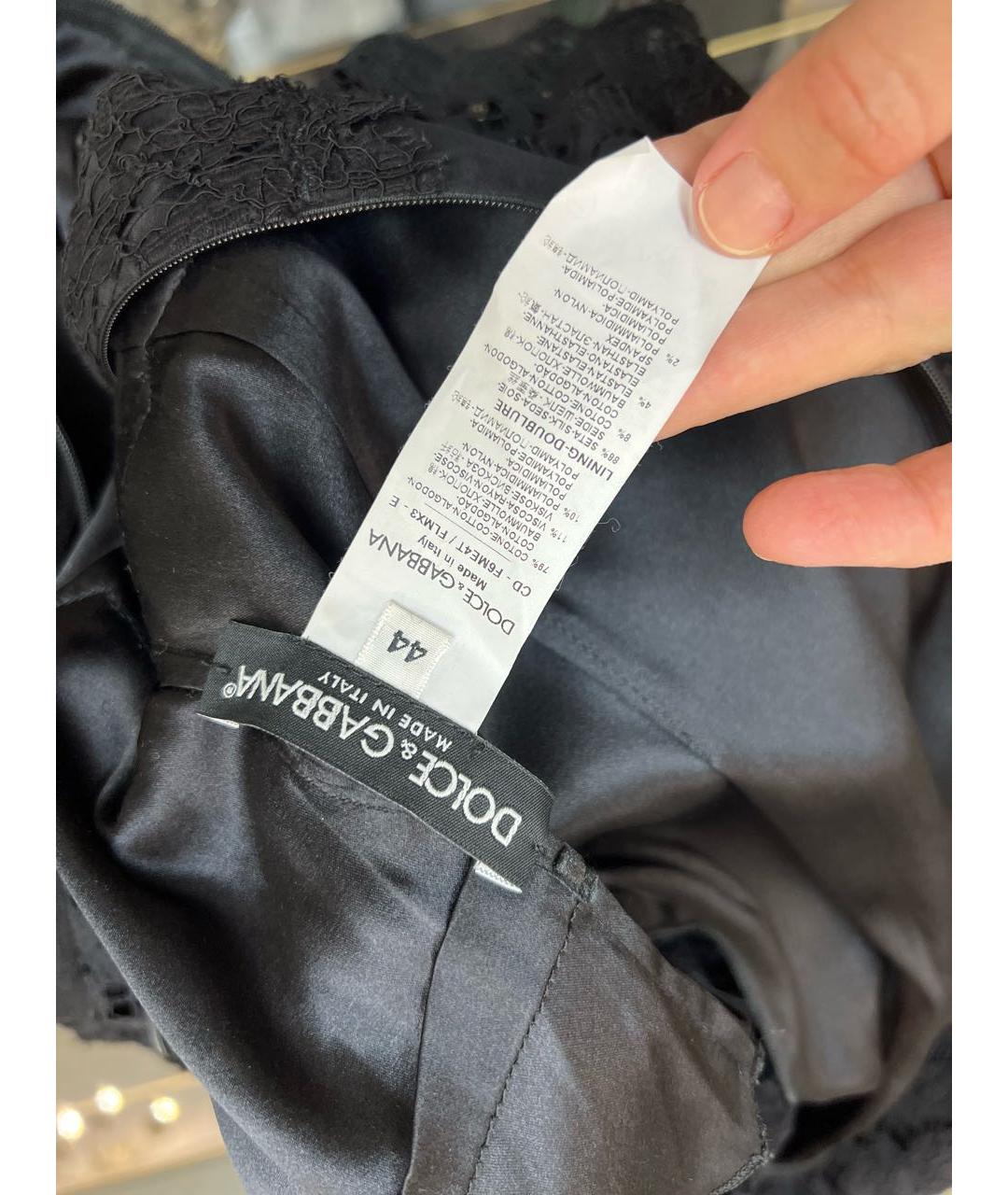 DOLCE&GABBANA Черное коктейльное платье, фото 6