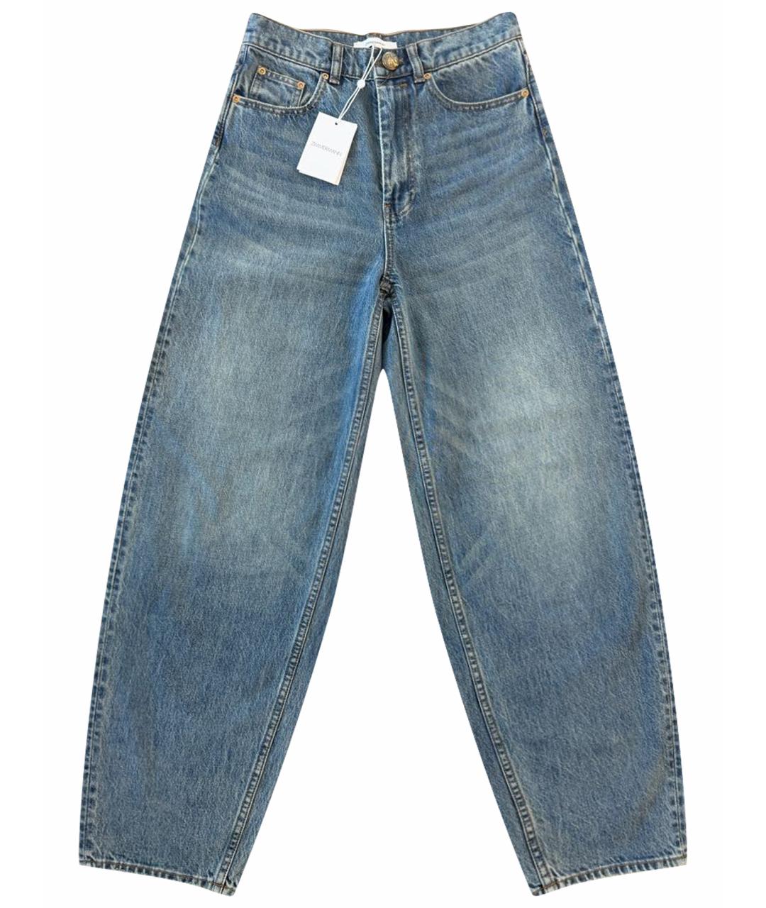 ZIMMERMANN Синие хлопковые прямые джинсы, фото 1