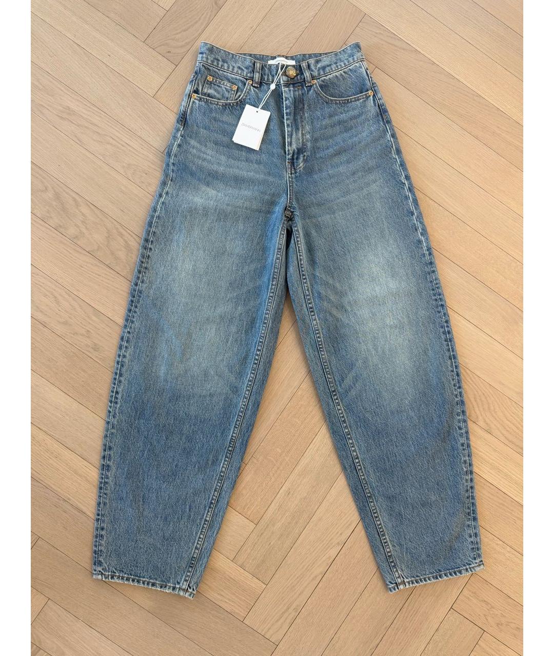 ZIMMERMANN Синие хлопковые прямые джинсы, фото 5