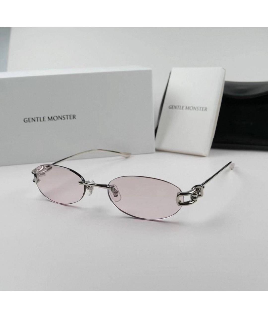 GENTLE MONSTER Серебряные металлические солнцезащитные очки, фото 4
