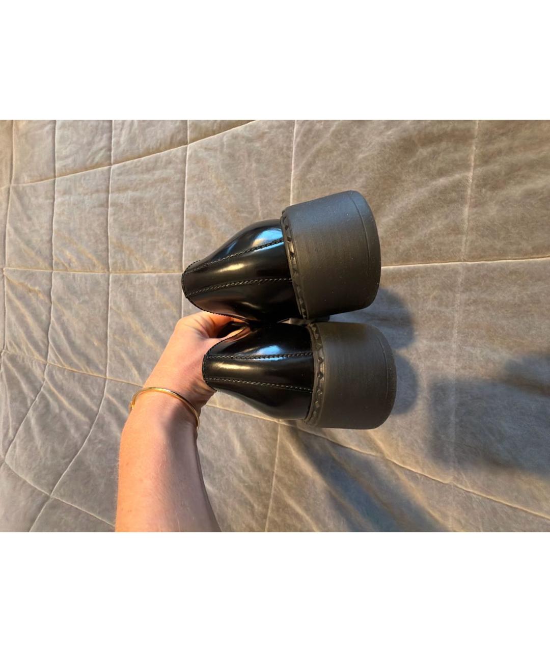 PRADA Черные кожаные лоферы, фото 4