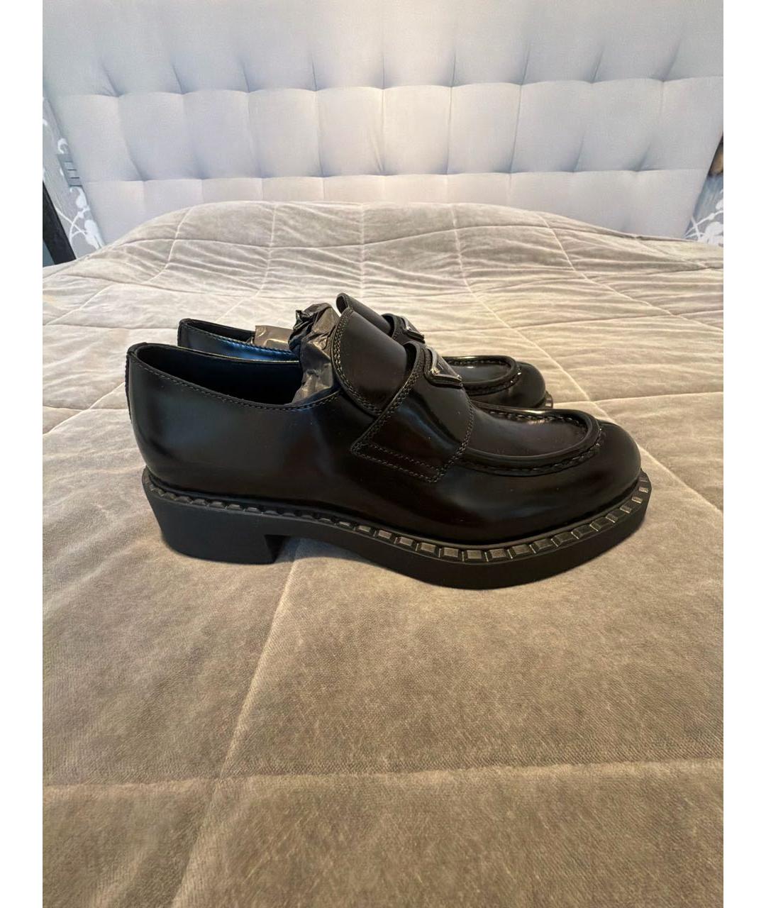 PRADA Черные кожаные лоферы, фото 5