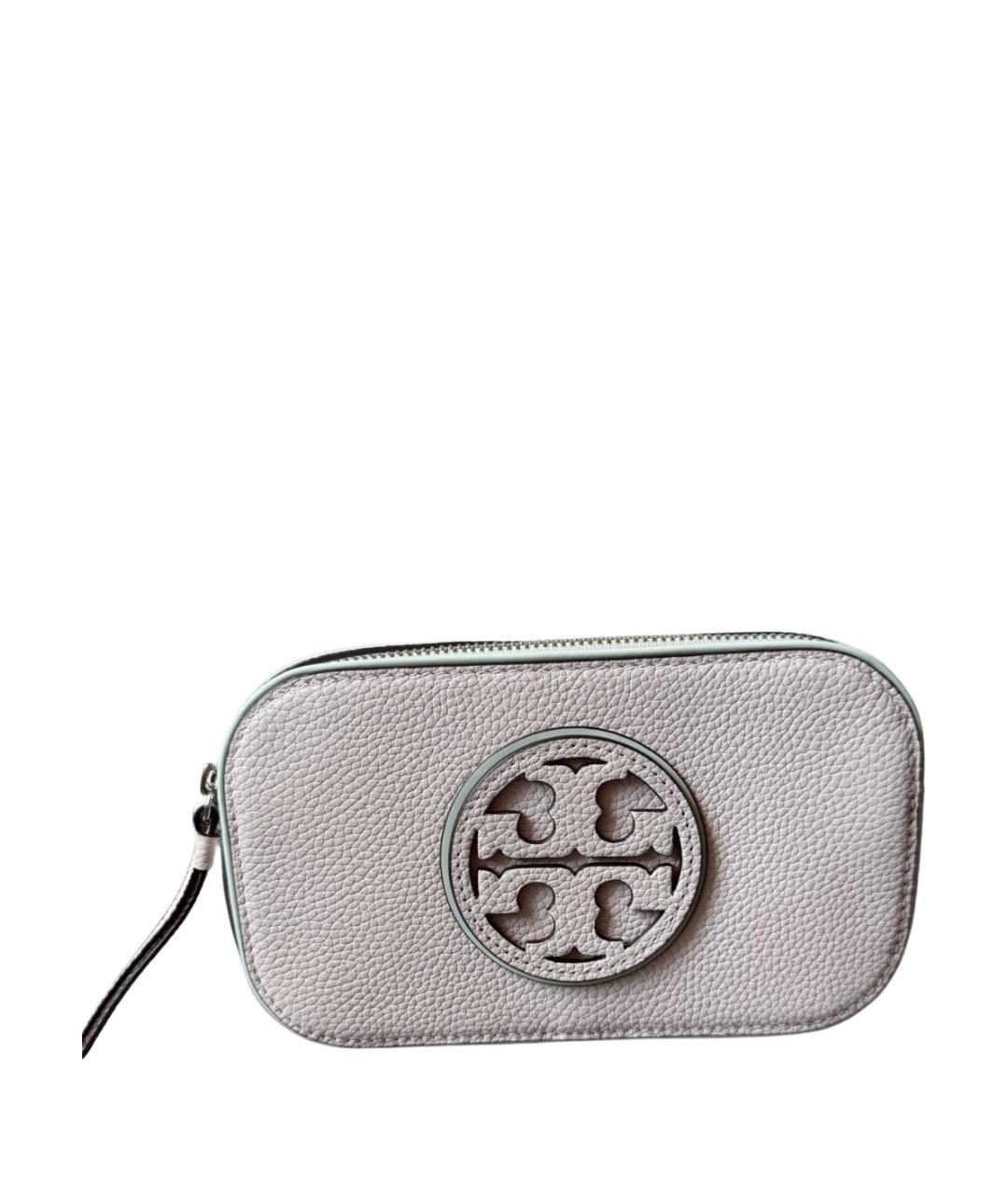 TORY BURCH Розовая кожаная сумка через плечо, фото 1