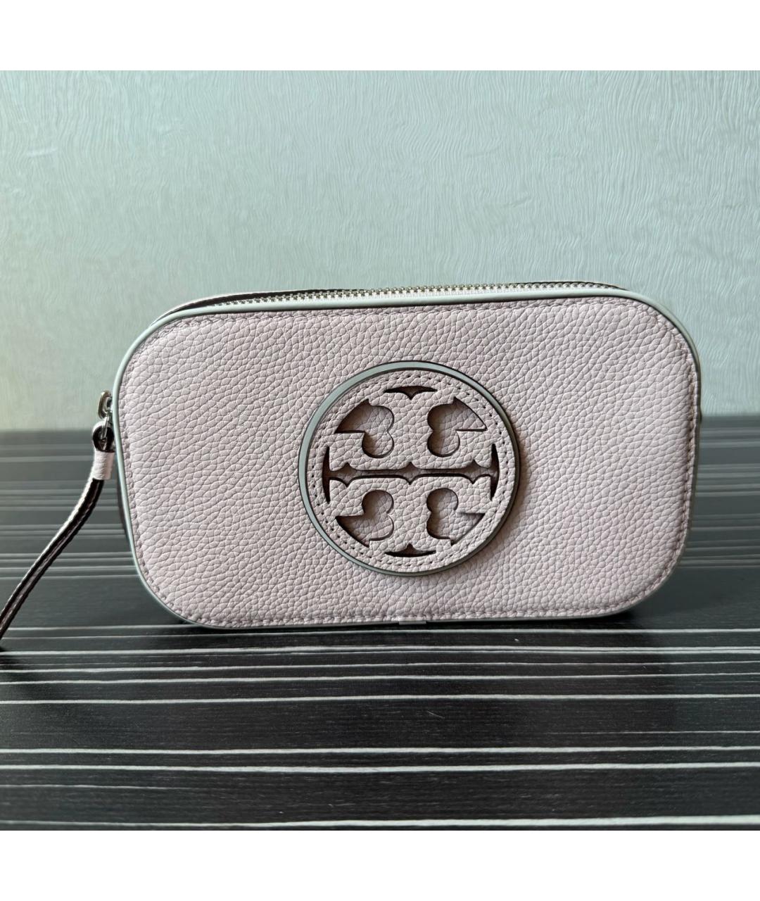 TORY BURCH Розовая кожаная сумка через плечо, фото 8