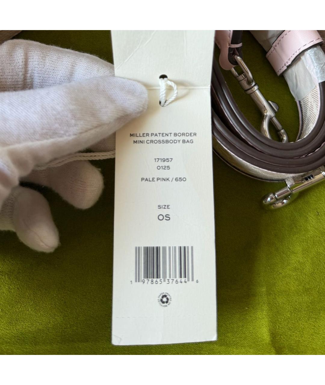 TORY BURCH Розовая кожаная сумка через плечо, фото 7