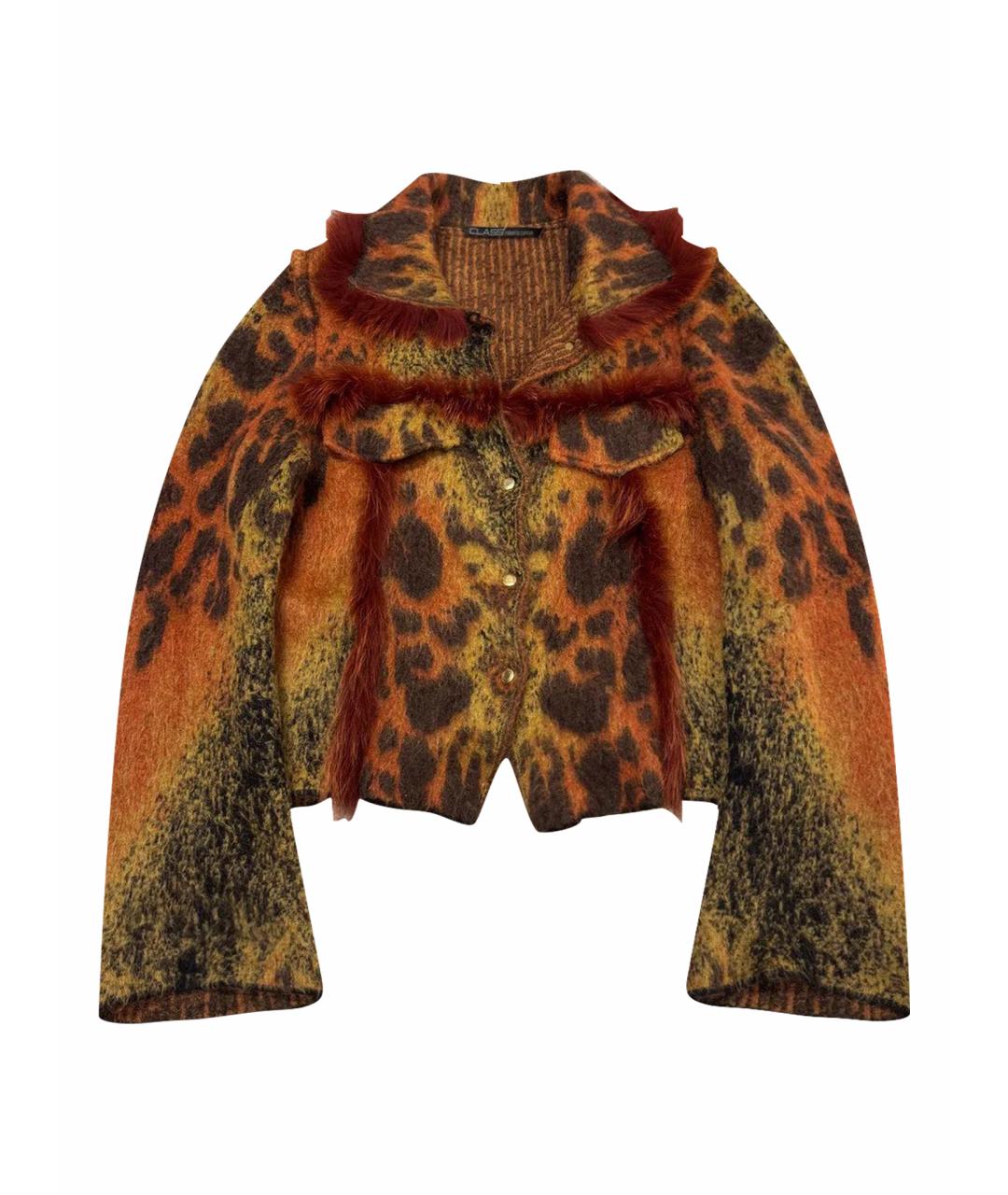 CAVALLI CLASS Оранжевый шерстяной кардиган, фото 1