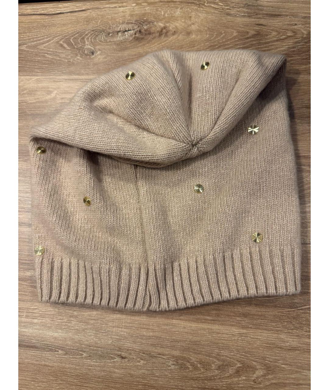 LIU JO Бежевая шерстяная шапка, фото 5