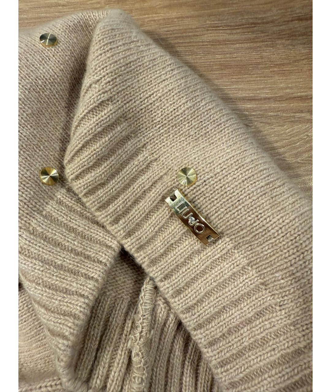 LIU JO Бежевая шерстяная шапка, фото 3