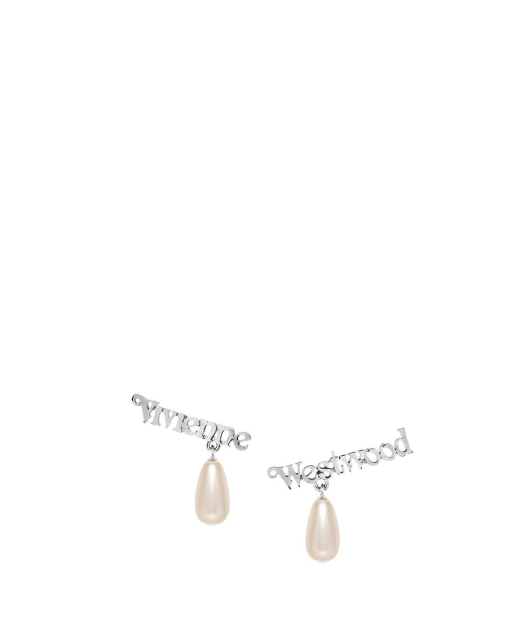 VIVIENNE WESTWOOD Белые металлические серьги, фото 1