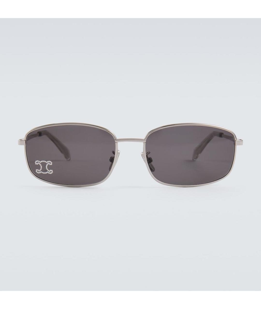 CELINE Серебряные металлические солнцезащитные очки, фото 8