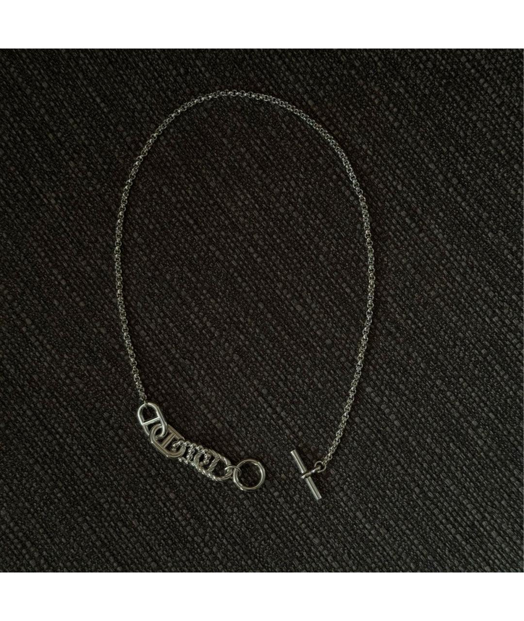 HERMES Серебряное металлическое колье, фото 3