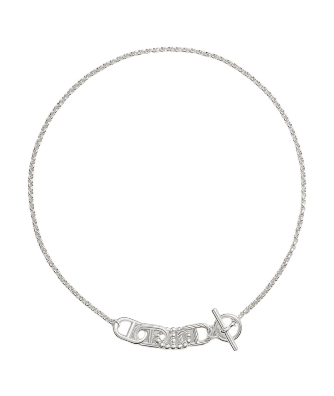 HERMES Серебряное металлическое колье, фото 1