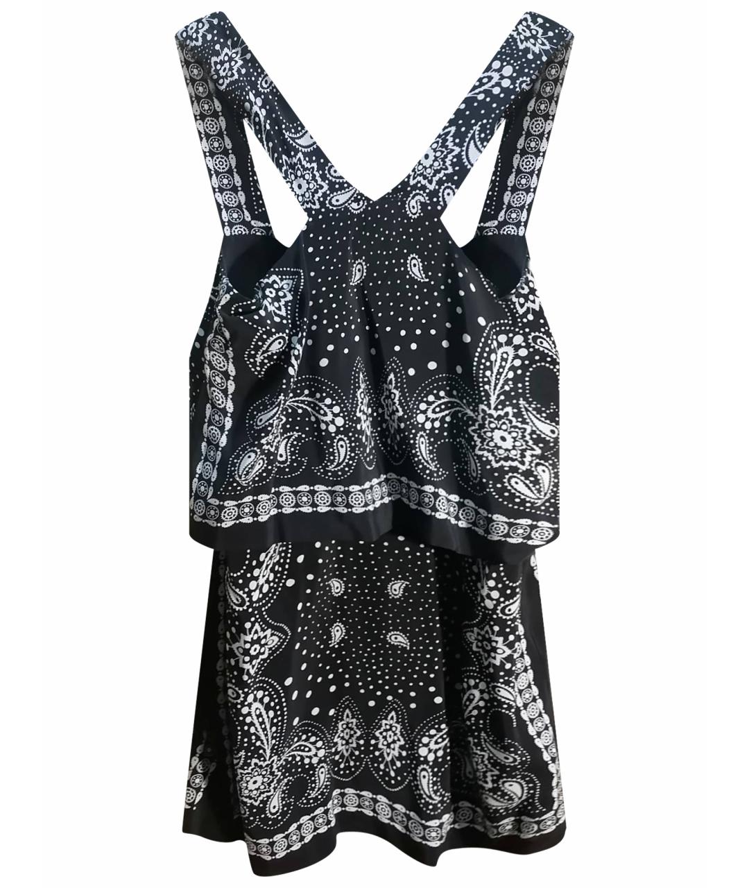 SANDRO Черное вискозное повседневное платье, фото 1