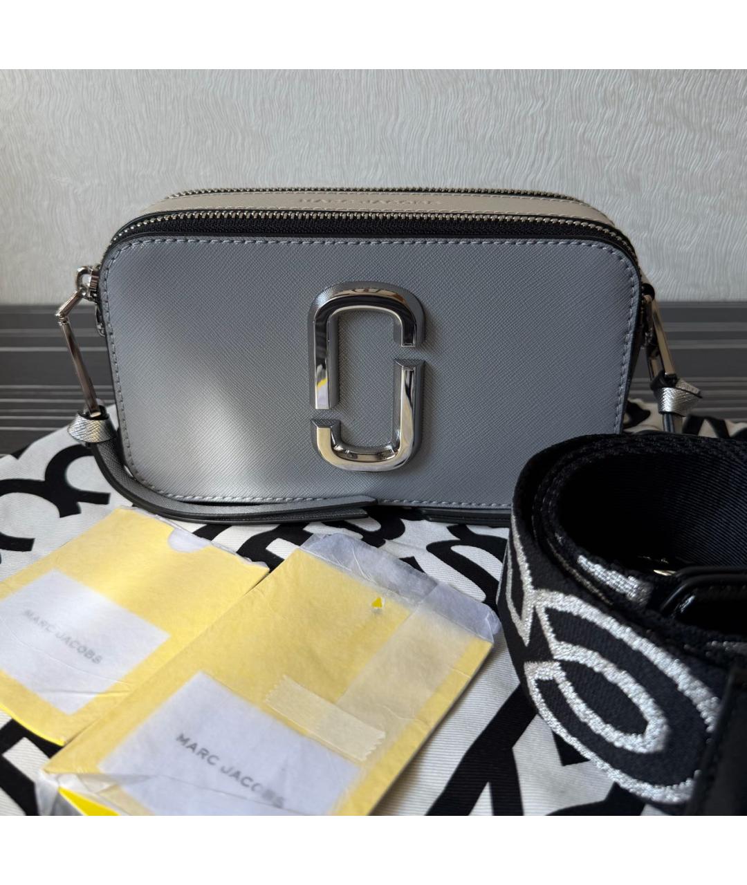 MARC JACOBS Серая кожаная сумка через плечо, фото 6