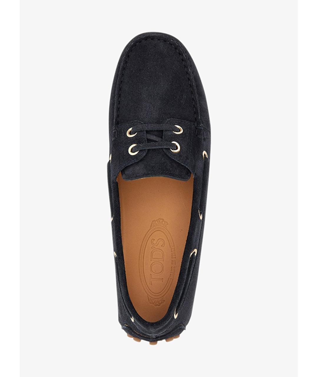 TOD'S Темно-синие замшевые мокасины, фото 3