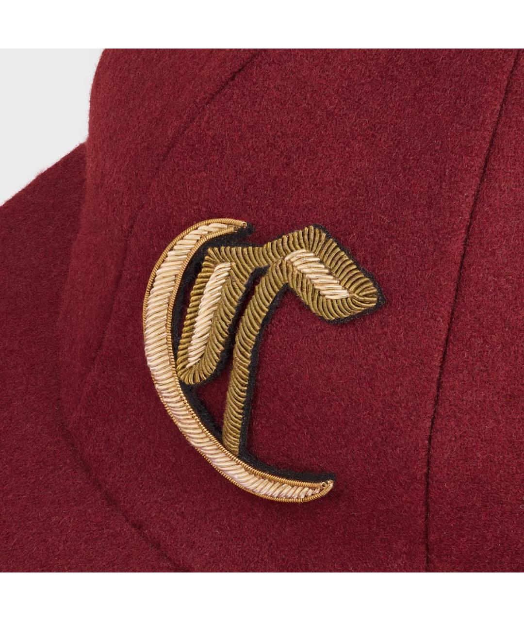 CELINE Бордовая шерстяная кепка/бейсболка, фото 5