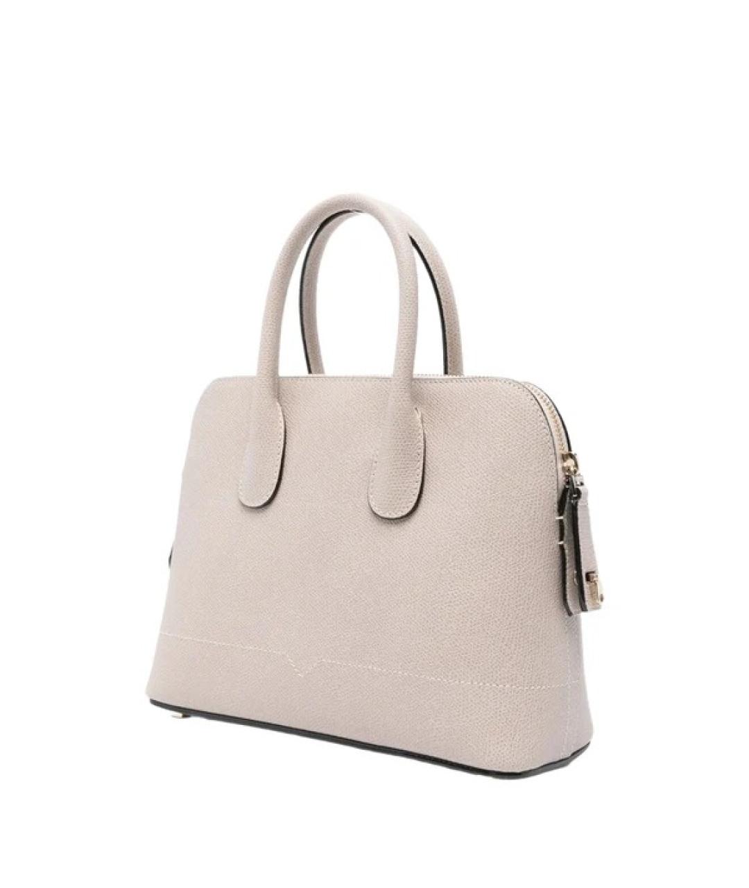 VALEXTRA Розовая кожаная сумка с короткими ручками, фото 2