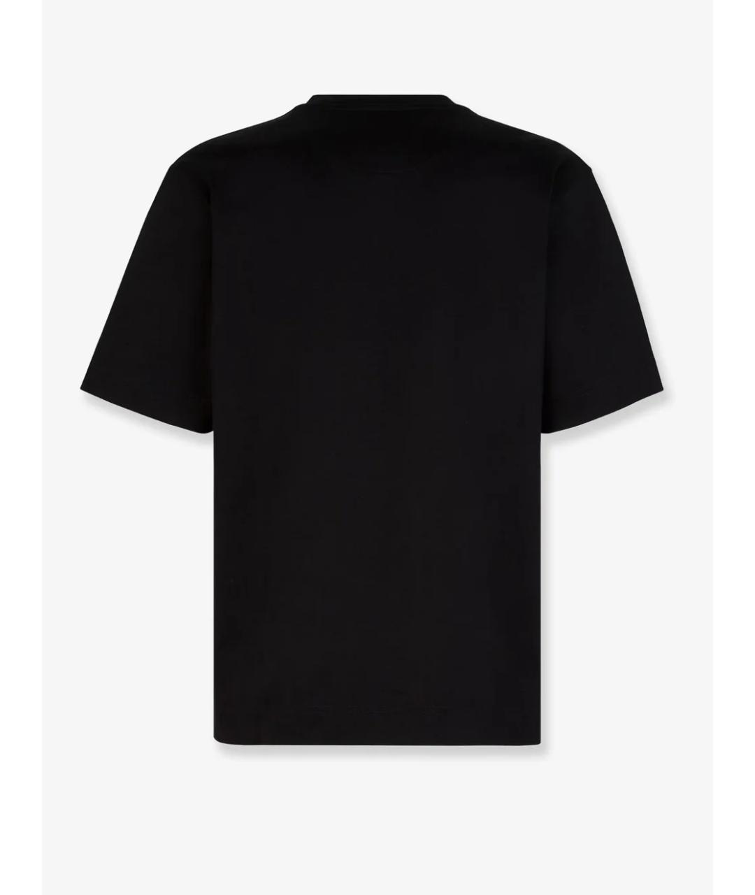 FENDI Черная хлопковая футболка, фото 3