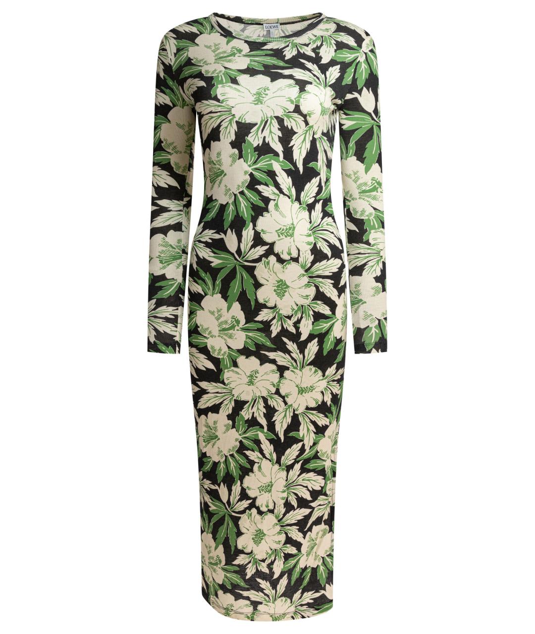 LOEWE Мульти шелковое повседневное платье, фото 1