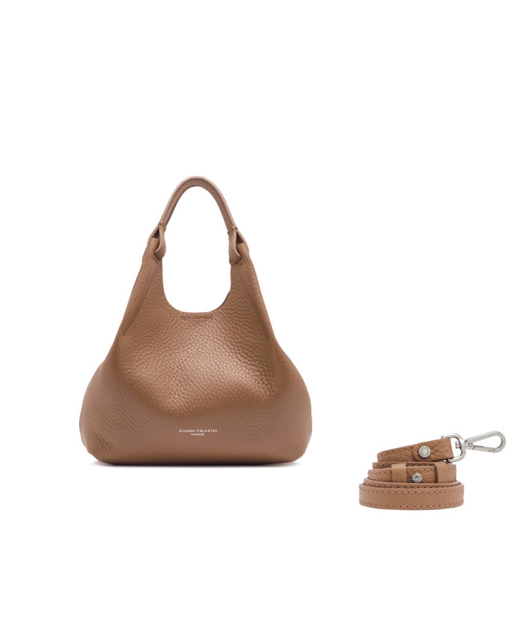 Gianni Chiarini Коричневая кожаная сумка тоут, фото 2