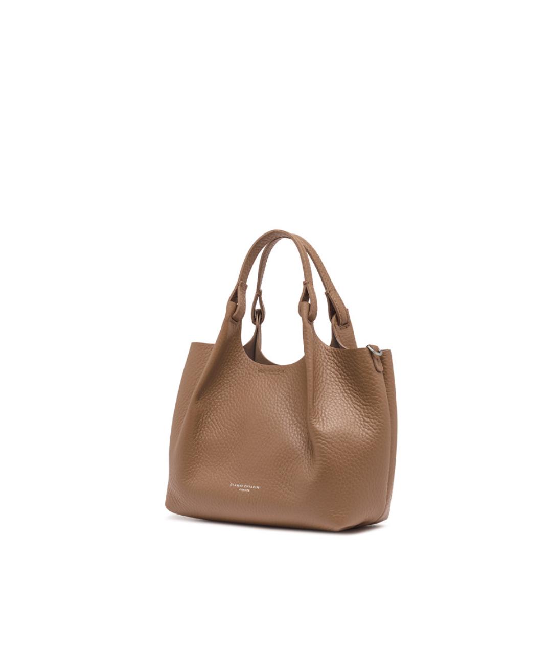 Gianni Chiarini Коричневая кожаная сумка тоут, фото 3