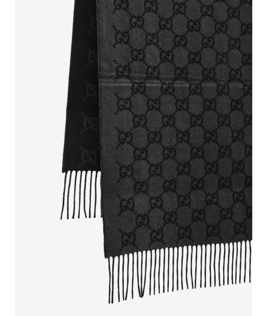 GUCCI Серый кашемировый шарф, фото 2