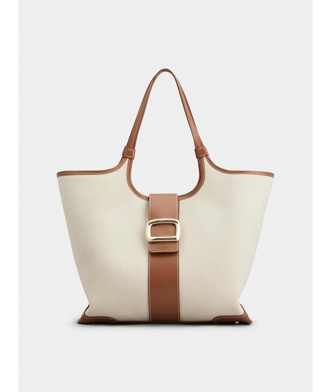 ROGER VIVIER Бежевая хлопковая сумка тоут, фото 8