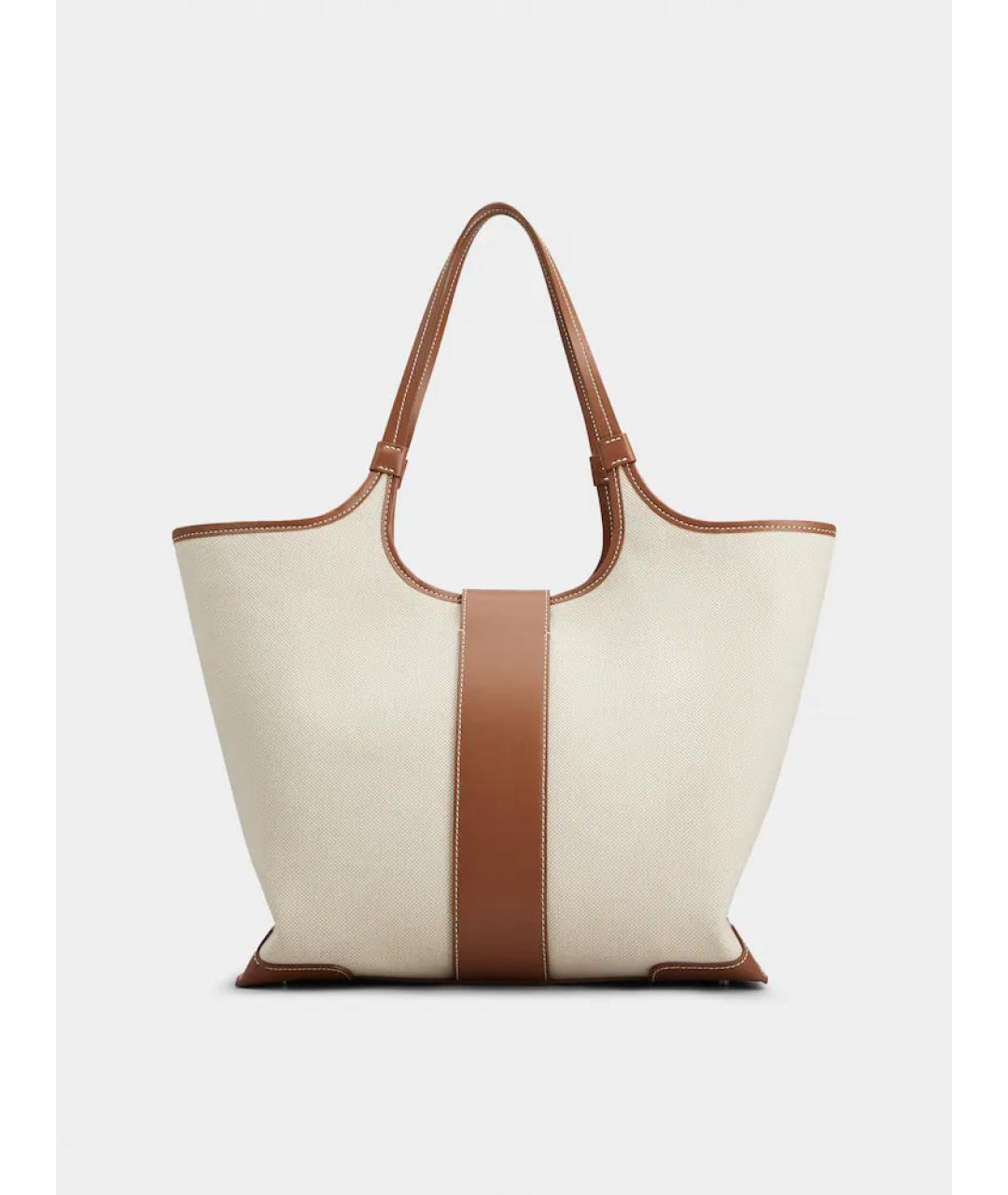ROGER VIVIER Бежевая хлопковая сумка тоут, фото 4