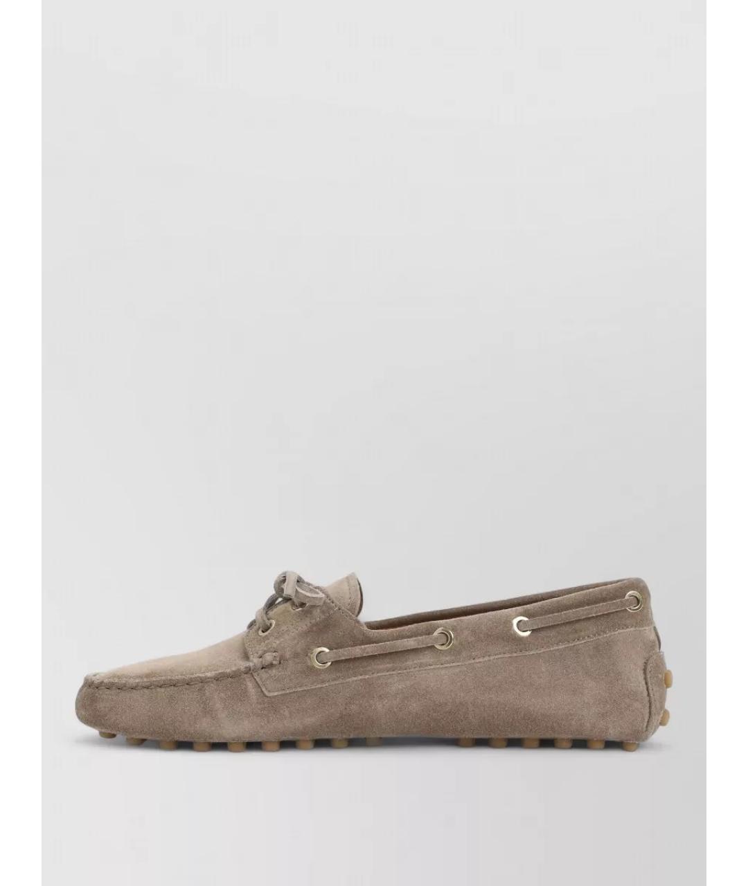 TOD'S Бежевые замшевые лоферы, фото 3