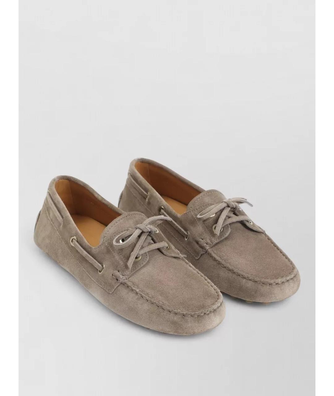 TOD'S Бежевые замшевые лоферы, фото 2