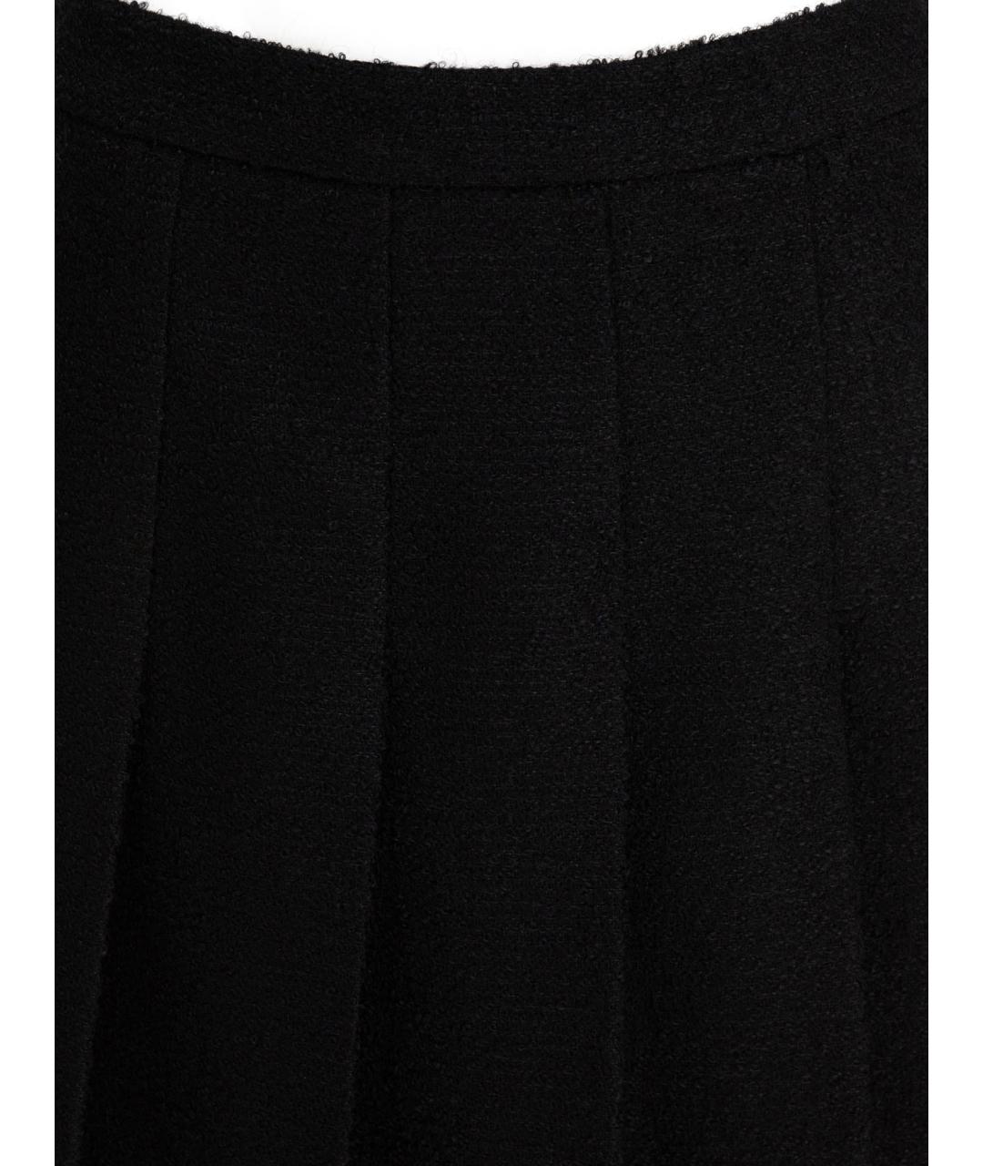 CELINE Черная шерстяная юбка мини, фото 3