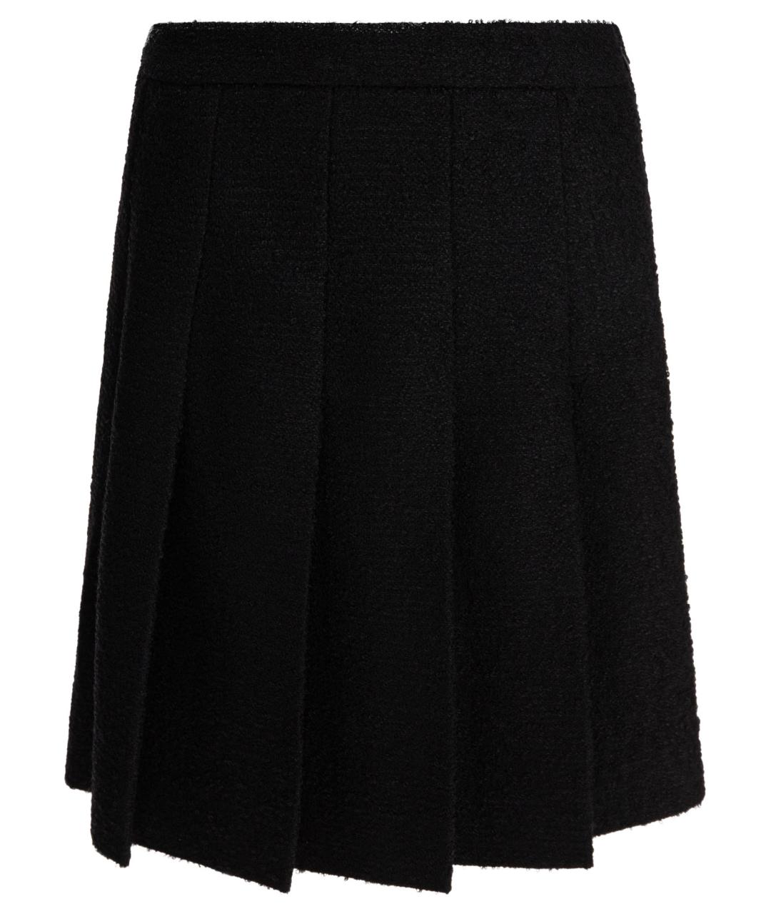 CELINE Черная шерстяная юбка мини, фото 1