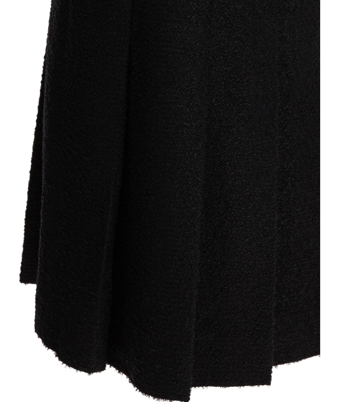 CELINE Черная шерстяная юбка мини, фото 4