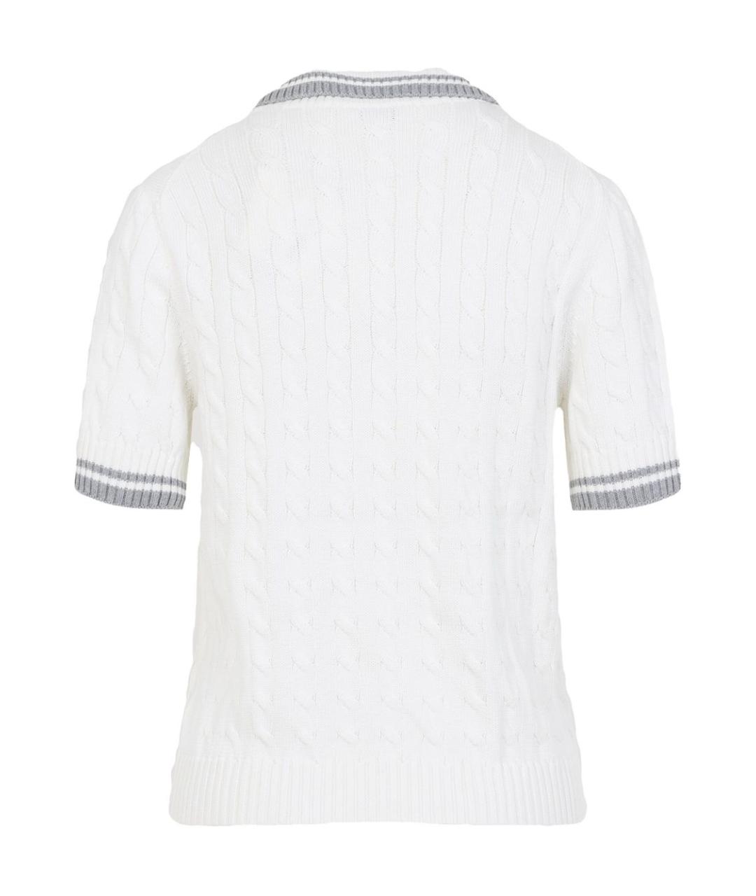 BRUNELLO CUCINELLI Белая хлопковая футболка, фото 3